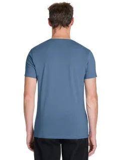 T-shirt slim col rond 100% katoen stretch - marine