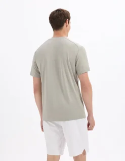 T-shirt standaard pasvorm ronde hals Activ Wear - grijs