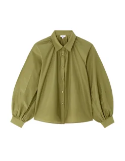 Uitlopende blouse - groen