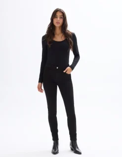 Ultra-stretch slim-fit broek - zwart