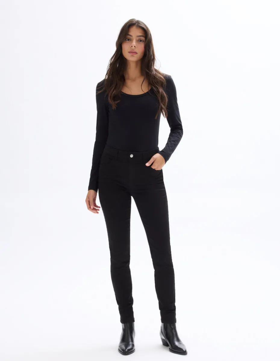 Ultra-stretch slim-fit broek - zwart