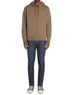 Vaste capuchon sweatshirt in gemengd katoen - taupe