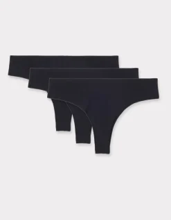 Verpakking van 3 microvezel strings - zwart