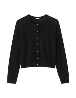 Vest 100% merinowol met ronde hals - zwart