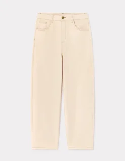 Wijde broek - beige