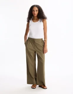 Wijde broek - kaki