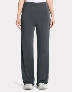 Wijde broek van modalmix - antracietgrijs