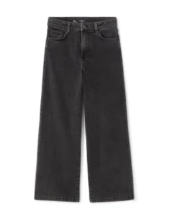 Wijde enkellange jeans - grijs
