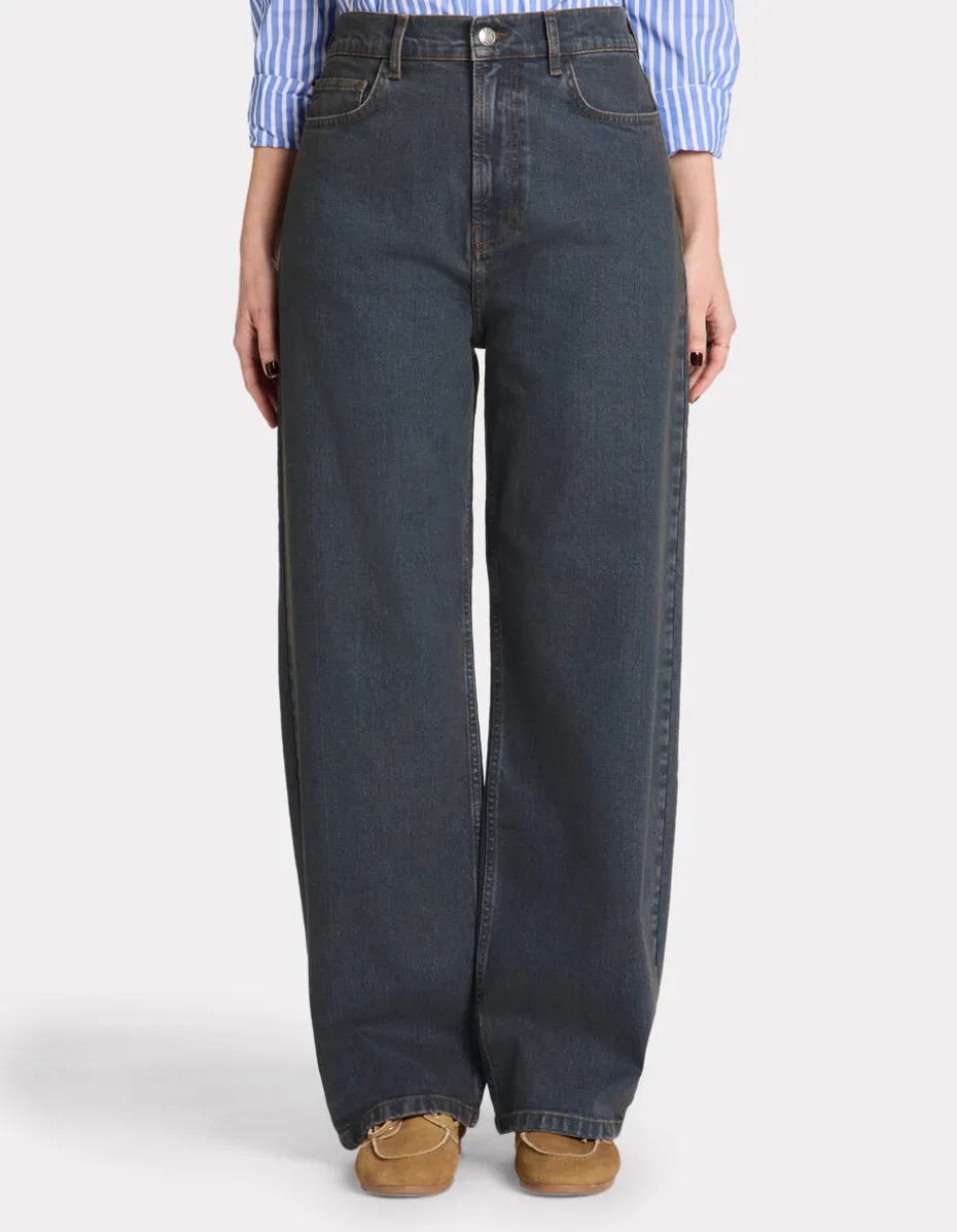 Wijde jeans - donkerblauw