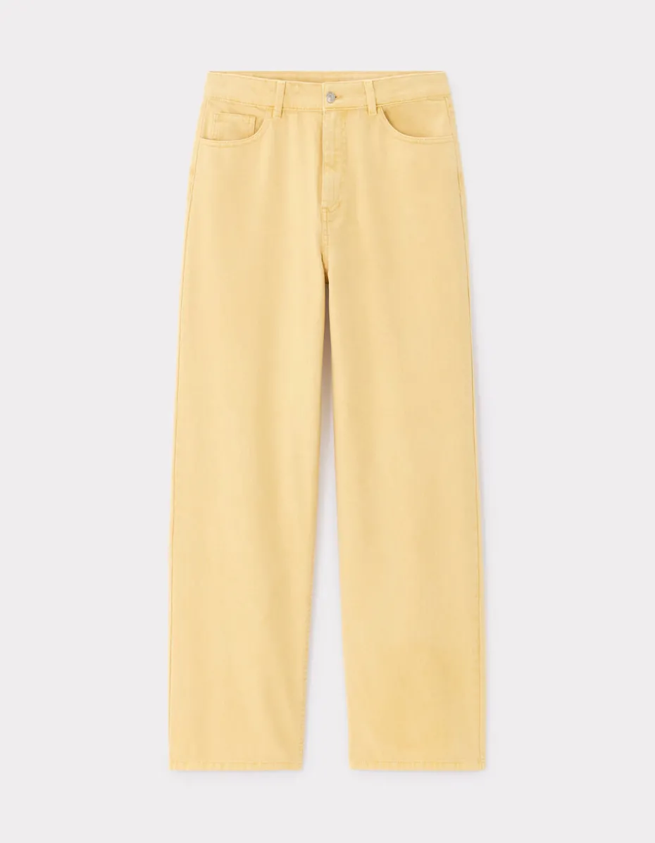 Wijde jeans - geel