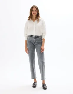 Wijde jeans - lichtgrijs