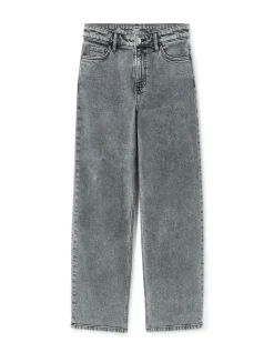 Wijde jeans - lichtgrijs