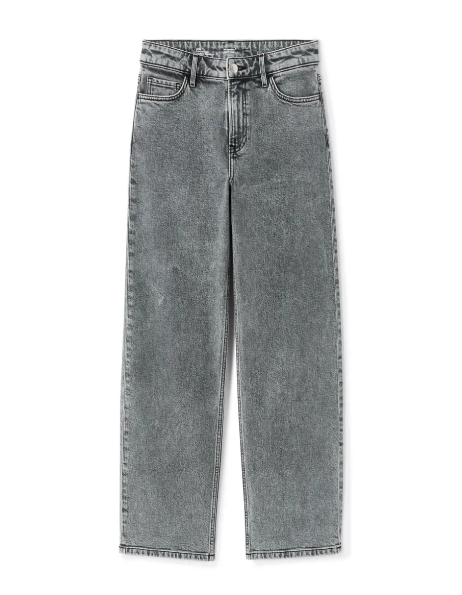 Wijde jeans - lichtgrijs
