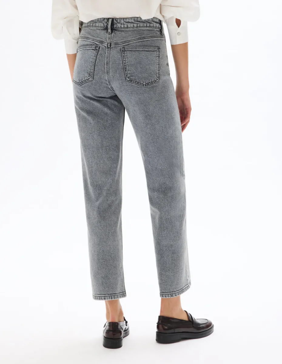 Wijde jeans - lichtgrijs