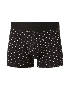 Witte en zwarte boxershorts met hartjesprint