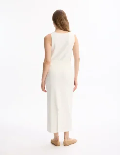 Witte gebreide rok