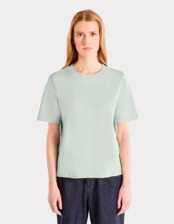 Zacht katoenen T-shirt met ronde hals - groen