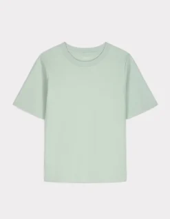 Zacht katoenen T-shirt met ronde hals - groen