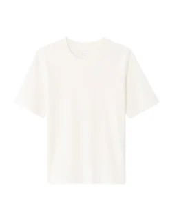 Zacht katoenen T-shirt met ronde hals - ecru