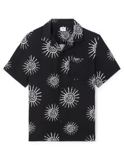 Zonneprint shirt 100% viscose - zwart