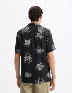 Zonneprint shirt 100% viscose - zwart