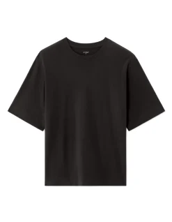 Zwaar katoenen oversized T-shirt - Zwart