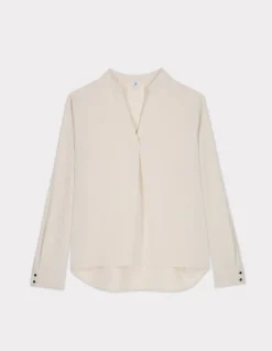 Zware satijnen blouse - beige