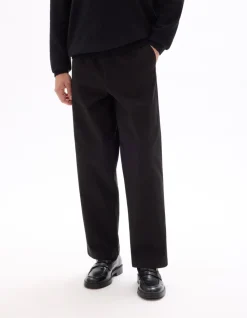 Zwarte baggy chinobroek – 100% katoen